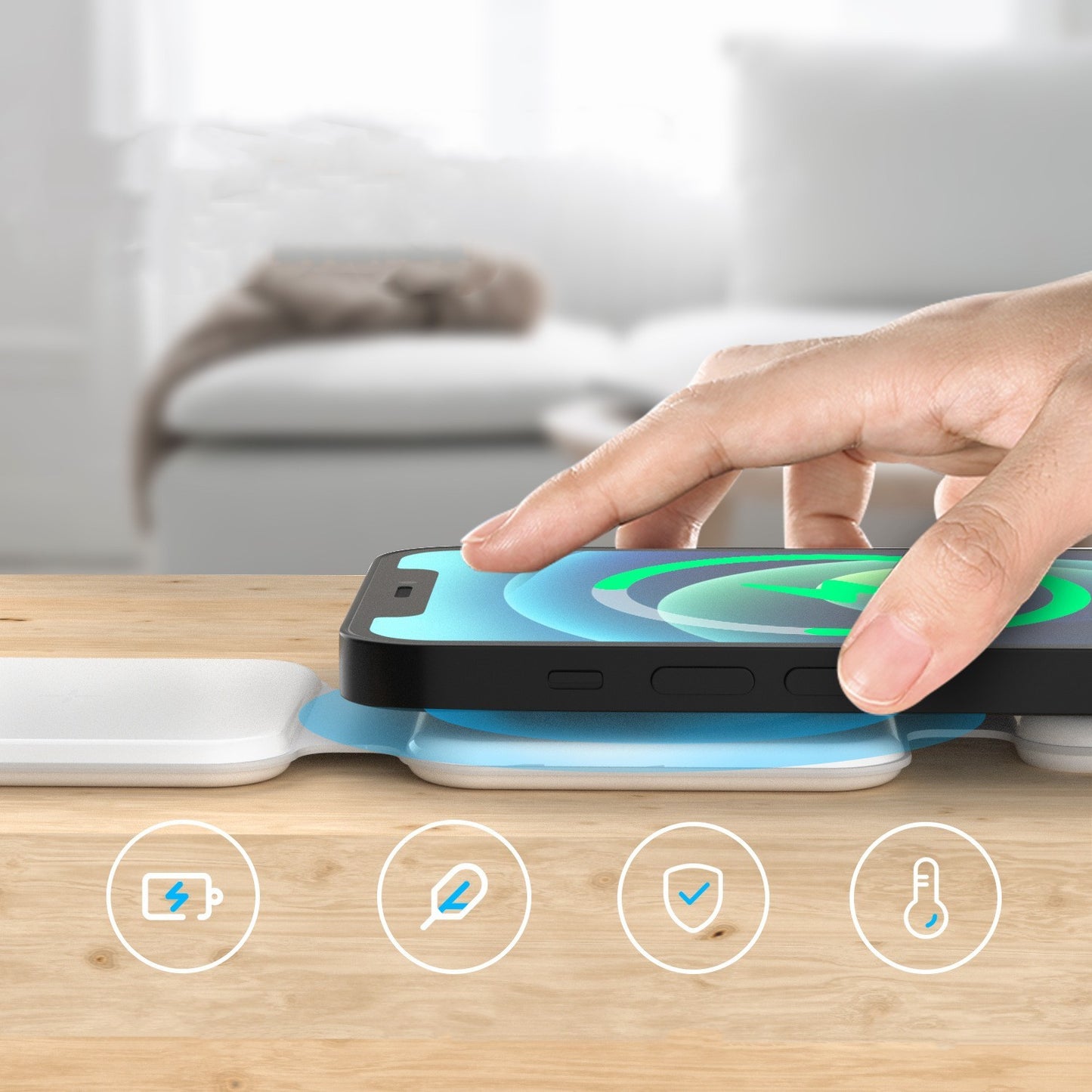 3-in-1 Foldable Magnetic Wireless Charger – Multi-Device Station