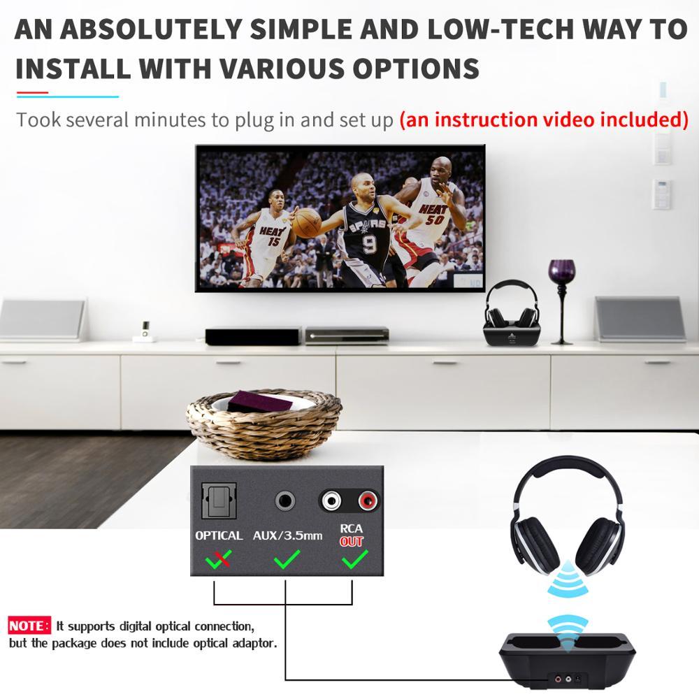 TV Wireless On-Ear Headphones – Deep Bass & Clear Sound