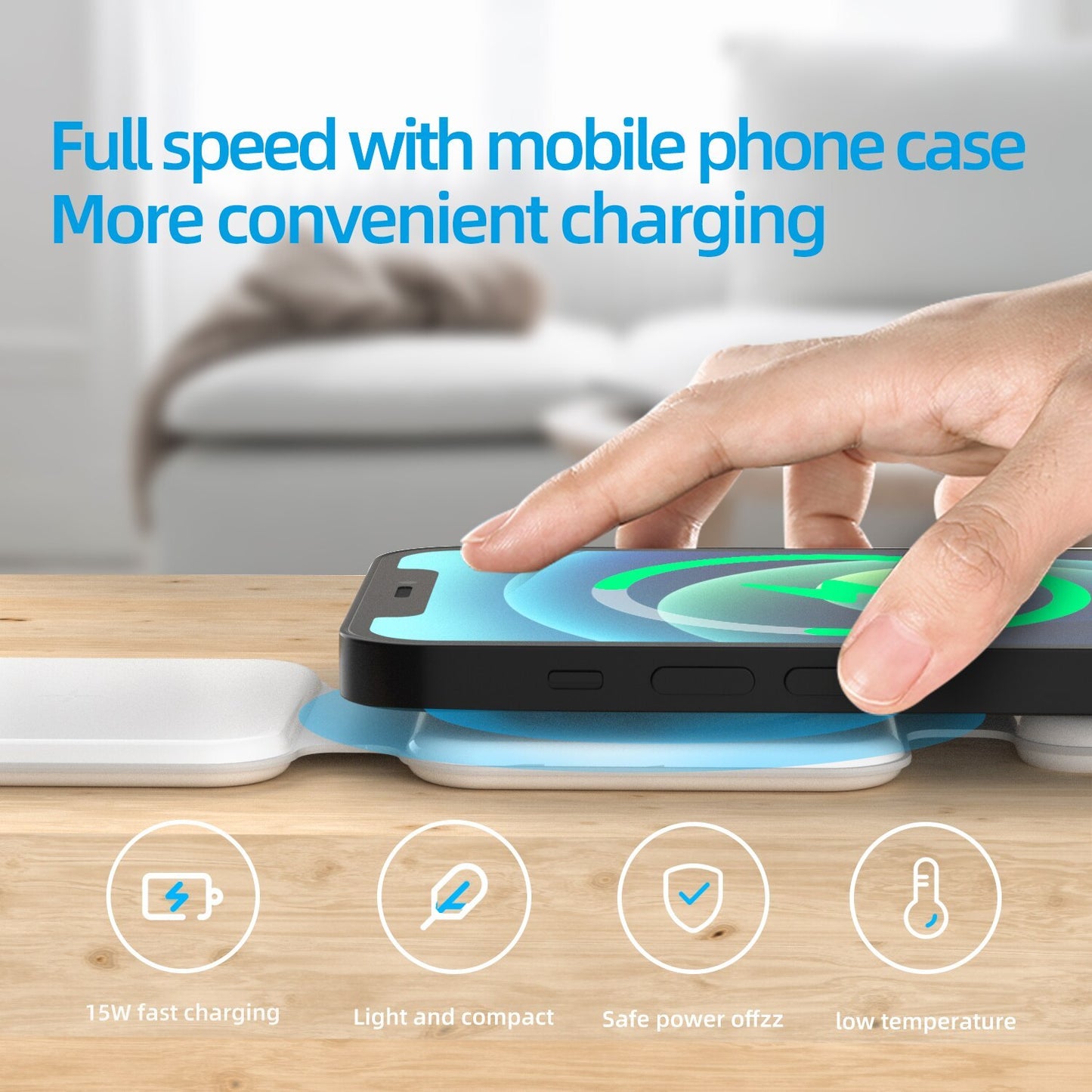 3-in-1 Foldable Magnetic Wireless Charger – Multi-Device Station