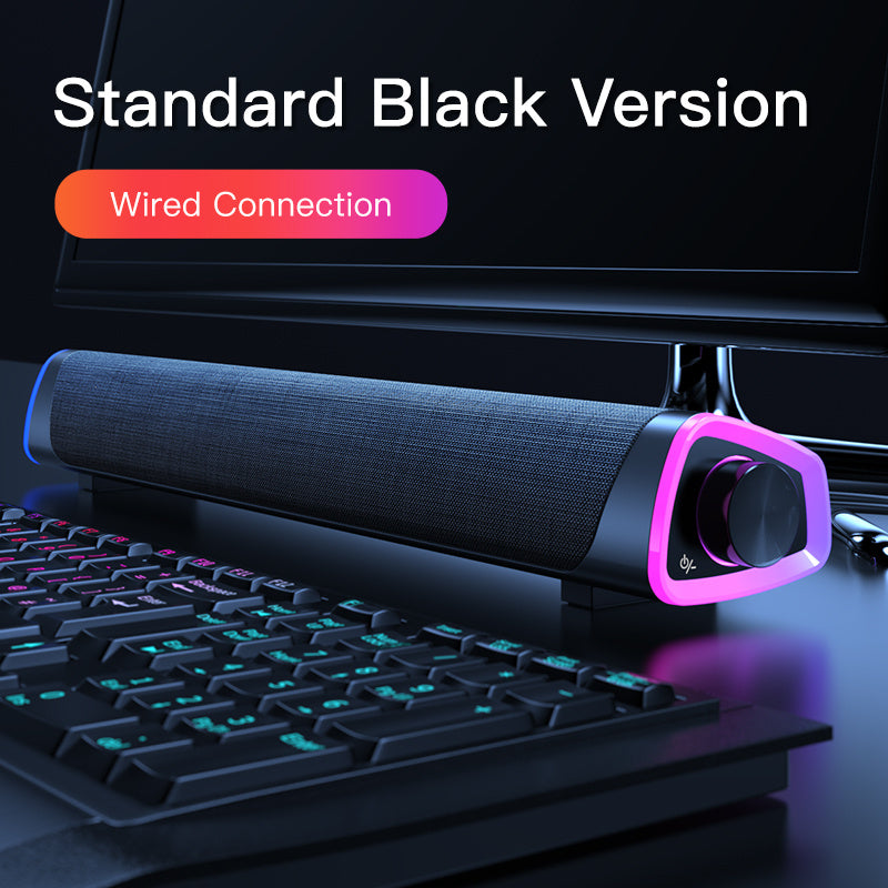 4D Computer Speaker Bar – Stereo Subwoofer for Mac & PC
