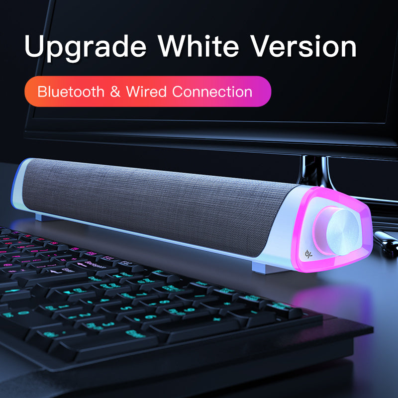 4D Computer Speaker Bar – Stereo Subwoofer for Mac & PC