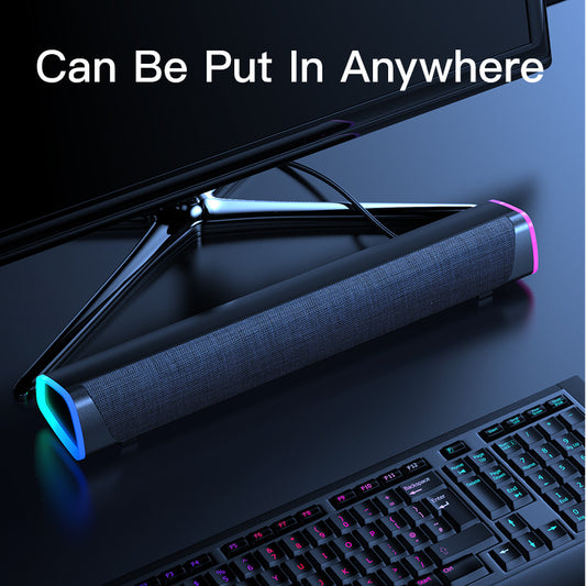 4D Computer Speaker Bar – Stereo Subwoofer for Mac & PC