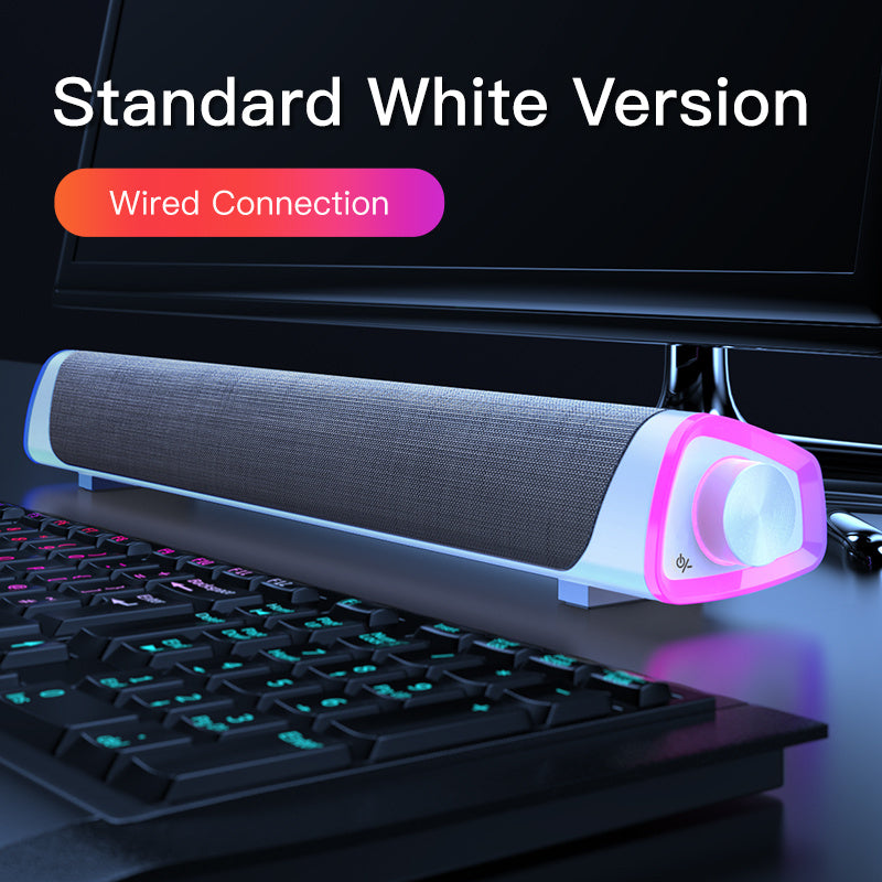 4D Computer Speaker Bar – Stereo Subwoofer for Mac & PC