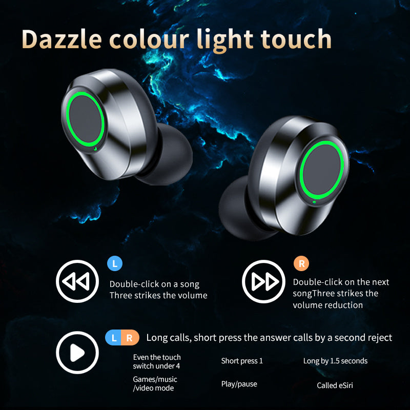 YD03 TWS Wireless Headset – Smart Display & Breathing Light