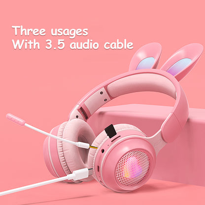 Rabbit Ear Wireless Luminous Headphones – Extendable & Fun
