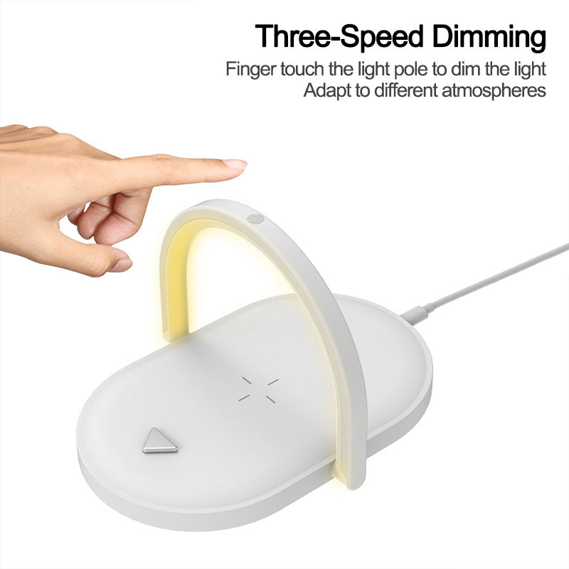 3-in-1 Wireless Charger & LED Reading Lamp – Foldable & Fast Charging