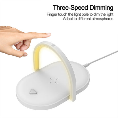 3-in-1 Wireless Charger & LED Reading Lamp – Foldable & Fast Charging
