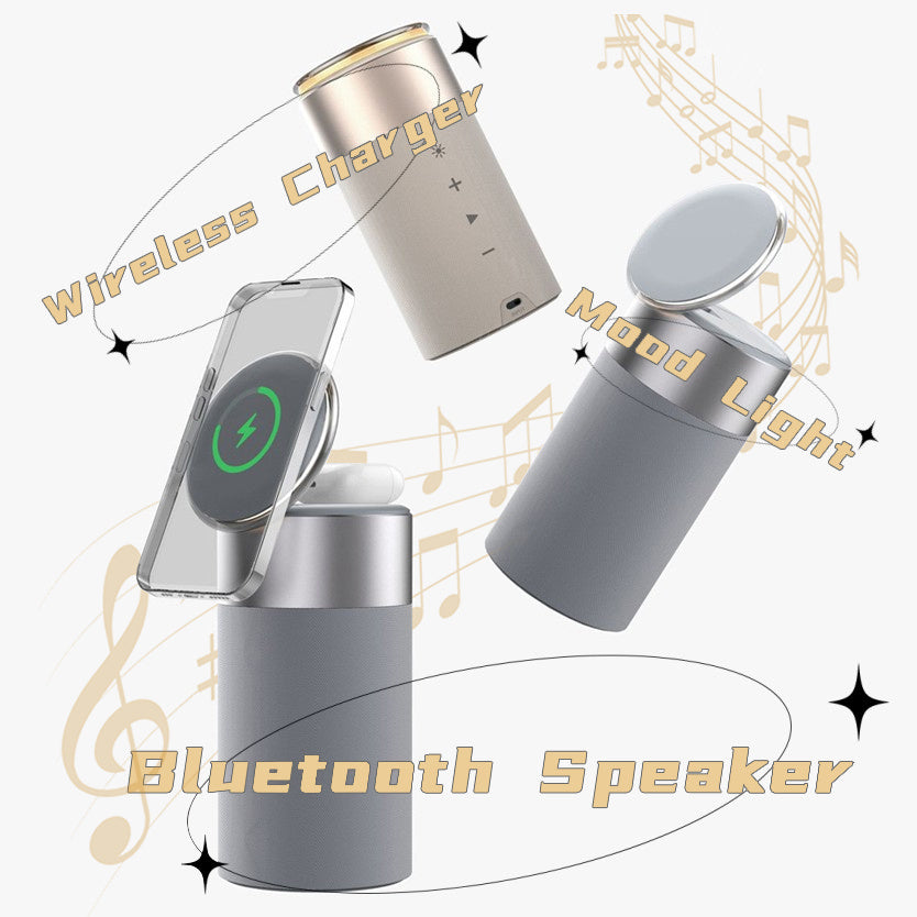 3-in-1 Wireless Charger – Bluetooth Speaker & Touch Lamp