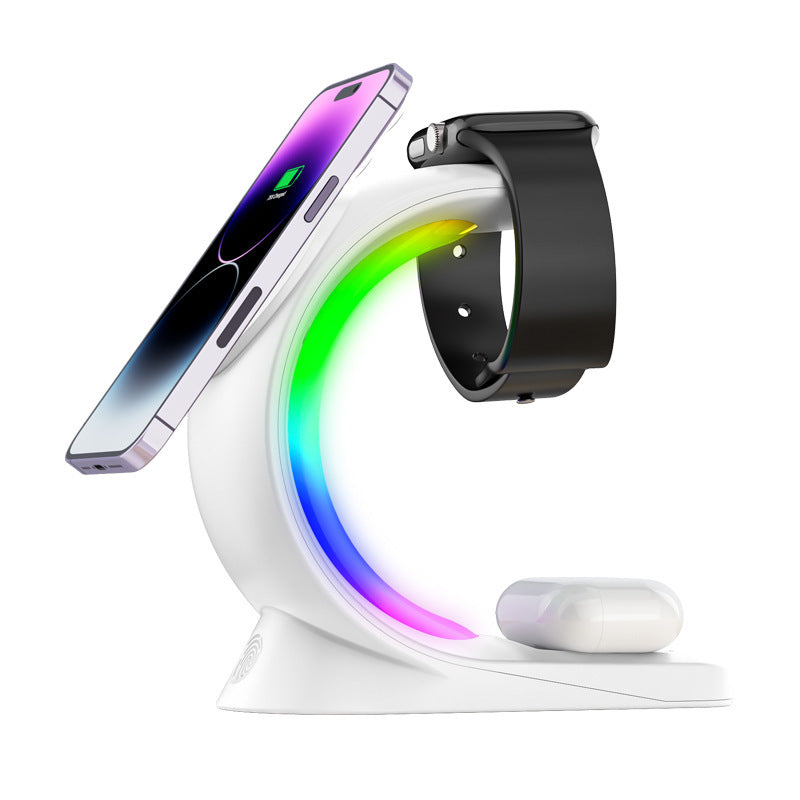 4-in-1 Magnetic Wireless Charger – Fast Charging & Ambient Light