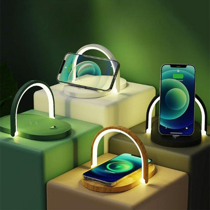 3-in-1 Wireless Charger & LED Reading Lamp – Foldable & Fast Charging