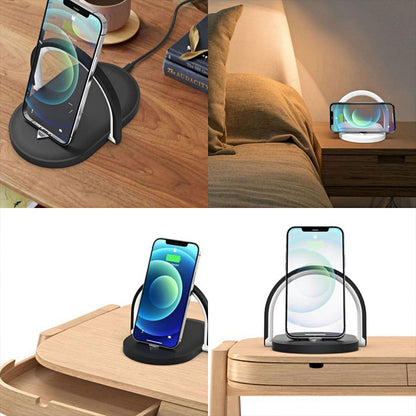 3-in-1 Wireless Charger & LED Reading Lamp – Foldable & Fast Charging