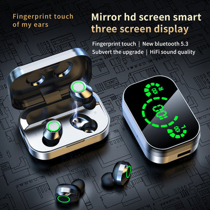 YD03 TWS Wireless Headset – Smart Display & Breathing Light