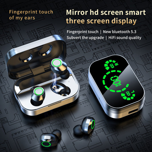 YD03 TWS Wireless Headset – Smart Display & Breathing Light