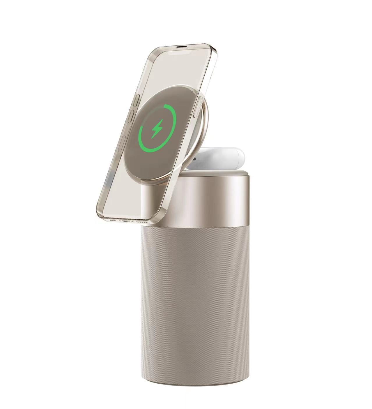 3-in-1 Wireless Charger – Bluetooth Speaker & Touch Lamp
