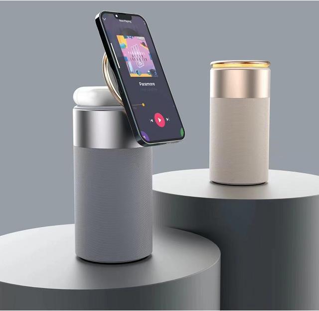 3-in-1 Wireless Charger – Bluetooth Speaker & Touch Lamp
