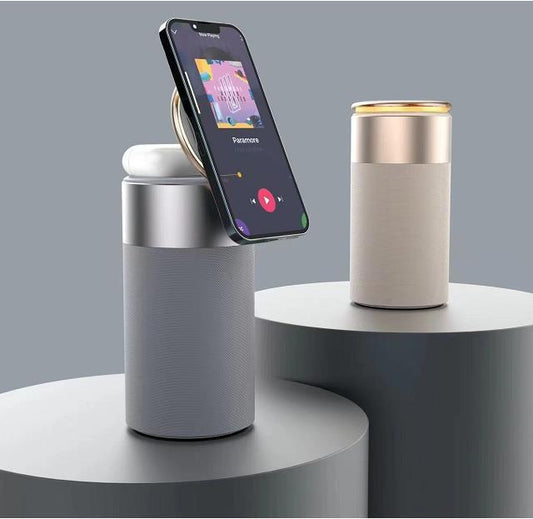 3-in-1 Wireless Charger – Bluetooth Speaker & Touch Lamp